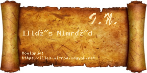 Illés Nimród névjegykártya