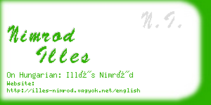nimrod illes business card
